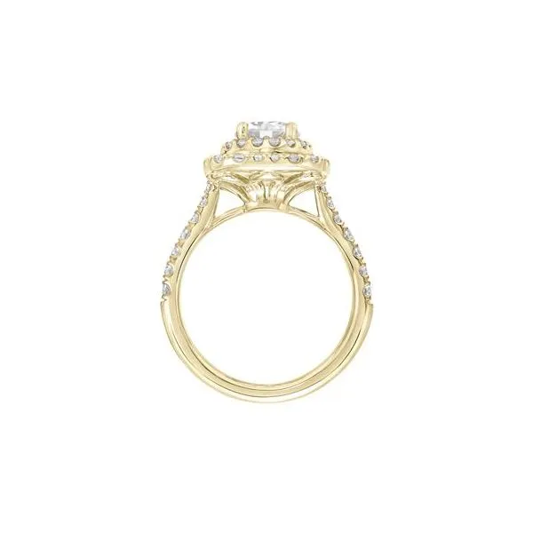 5/8CTW 14K WG Mined Diamond Double Halo Engagement Ring Image 3 The Ring Austin Round Rock, TX