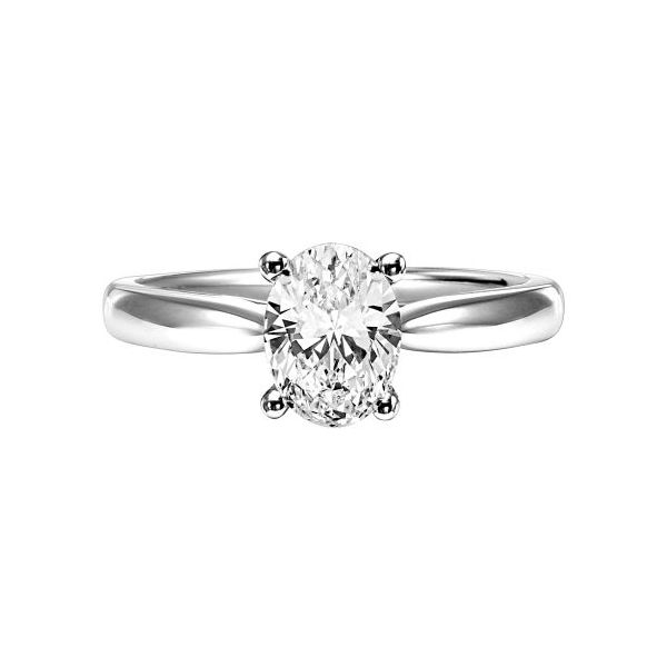 14k WG Oval Polished Diamond Engagement Ring The Ring Austin Round Rock, TX