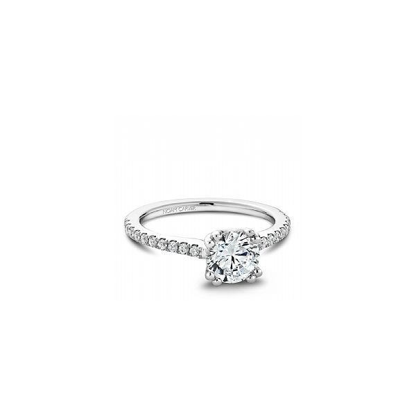 1/4CTW 14K WG Mined Diamond, Euro shank,Split Prong Engagement Ring Image 2 The Ring Austin Round Rock, TX