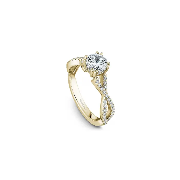 1/3CTW 14K YG Mined Diamond Twisted Band Engagement Ring The Ring Austin Round Rock, TX