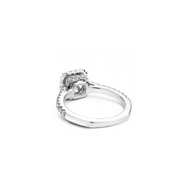 1/2CTW 14K WG Mined Diamond Square Halo Engagement Ring Image 3 The Ring Austin Round Rock, TX