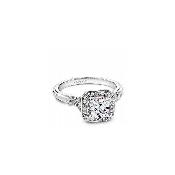 1/6CTW 14K WG Mined Diamond Princess Cut Halo Engagement Ring Image 2 The Ring Austin Round Rock, TX