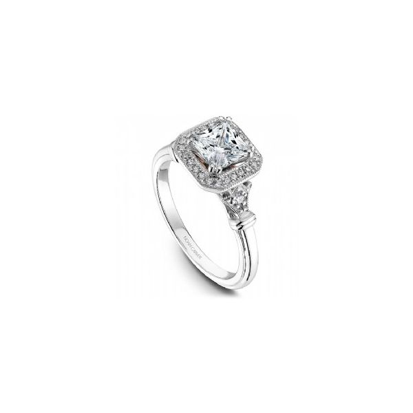 1/6CTW 14K WG Mined Diamond Princess Cut Halo Engagement Ring The Ring Austin Round Rock, TX