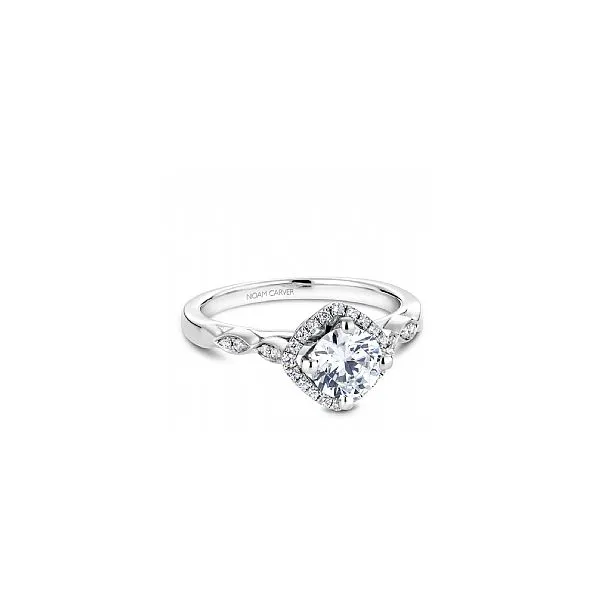 Noam Carver Kite Set Halo for a Round Center Engagement Ring The