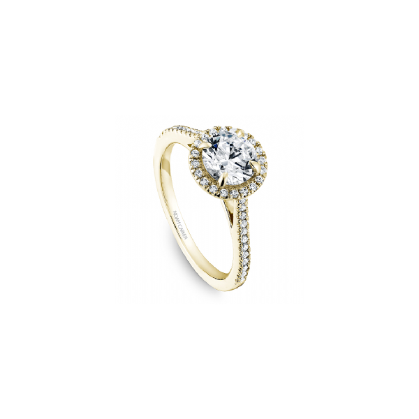 1/4CTW 14K YG Mined Diamond Round Halo Engagement Ring The Ring Austin Round Rock, TX