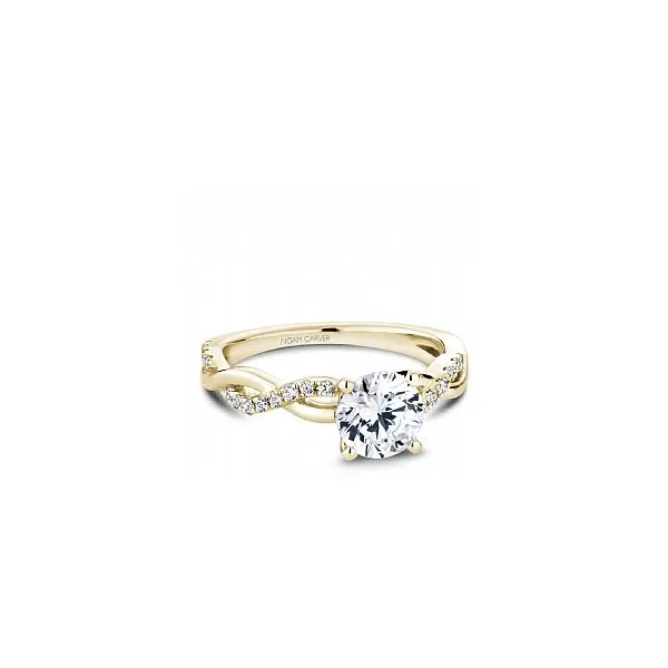 1/5CTW 14K WG Mined Diamond and Polished Twisted Engagement Ring Image 2 The Ring Austin Round Rock, TX