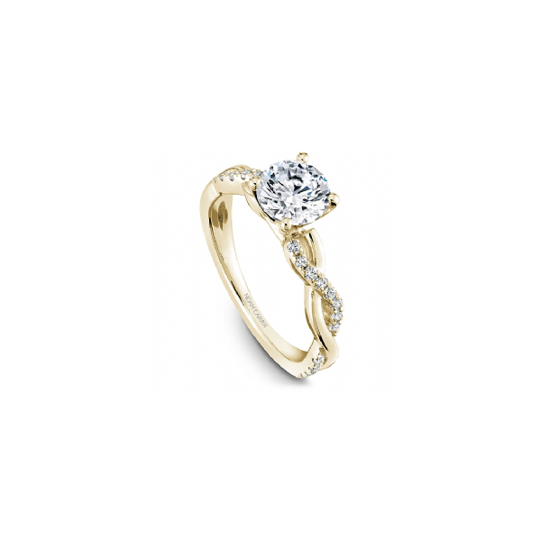 1/5CTW 14K YG Mined Diamond and Polished Twisted Engagement Ring The Ring Austin Round Rock, TX