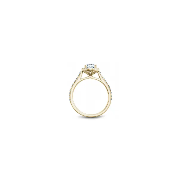 3/8CTW 14K YG Mined Diamond Oval Halo With Diamond On Shank Engagement Ring Image 2 The Ring Austin Round Rock, TX