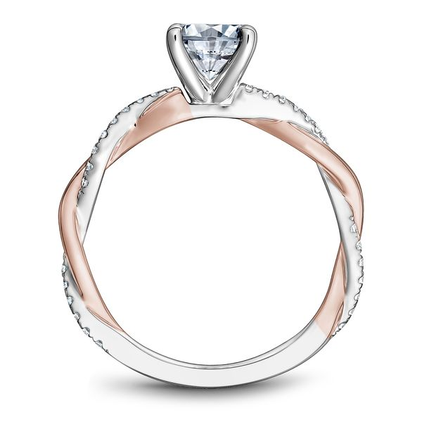 1/5CTW 14K WG & RG Mined Diamond & Polished Twisted Band Engagement Ring Image 2 The Ring Austin Round Rock, TX