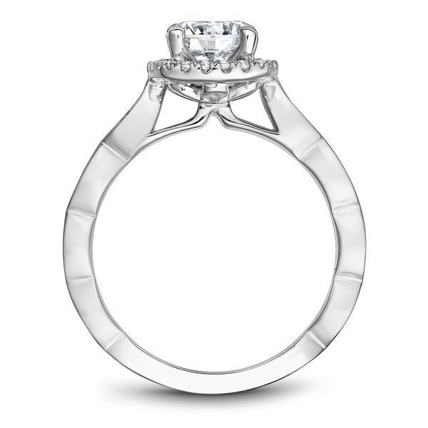 1/3CTW 14K WG Mined Diamond Cushion Halo with Tight Twist Band Engagement Ring Image 2 The Ring Austin Round Rock, TX
