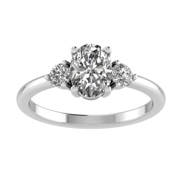 14k WG Oval 3 Stone Diamond Engagement Ring The Ring Austin Round Rock, TX