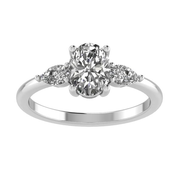 14k WG 3 Stone Oval Diamond Engagement Ring The Ring Austin Round Rock, TX