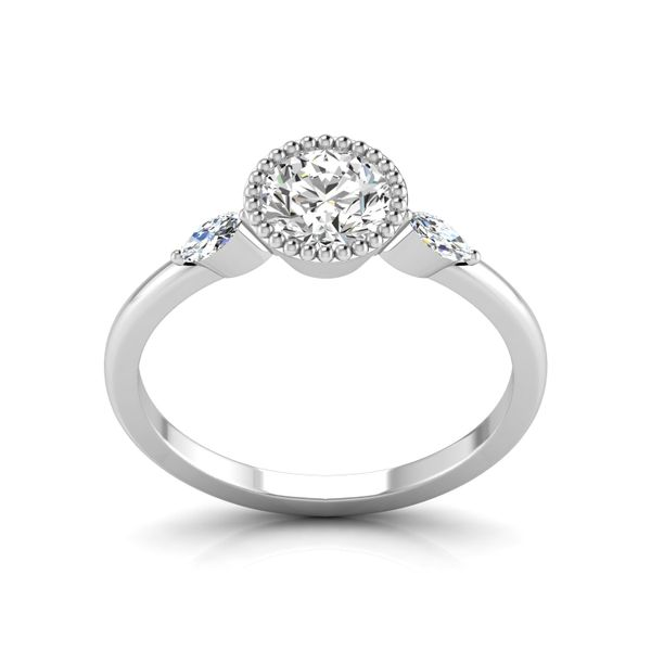 14k WG Marquis Side Stone Diamond Engagement Ring The Ring Austin Round Rock, TX