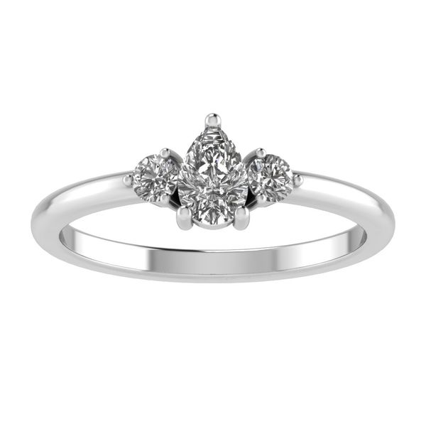 14k WG 3 Stone Princess Diamond Engagement Ring The Ring Austin Round Rock, TX