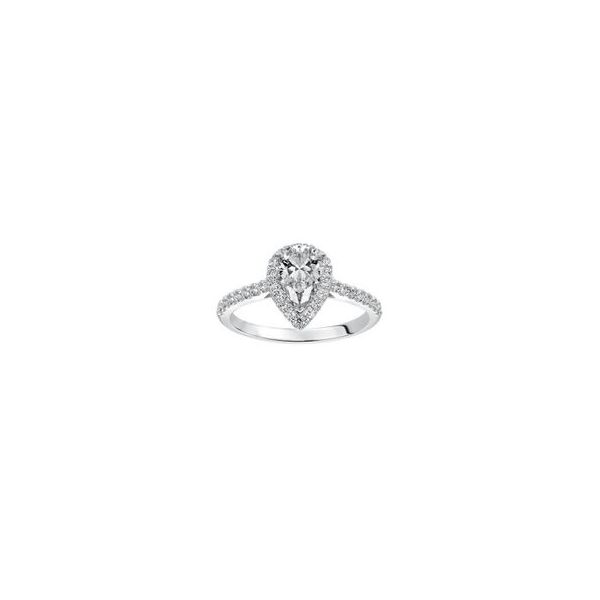 14k WG Pear Halo Diamond Engagement Ring The Ring Austin Round Rock, TX