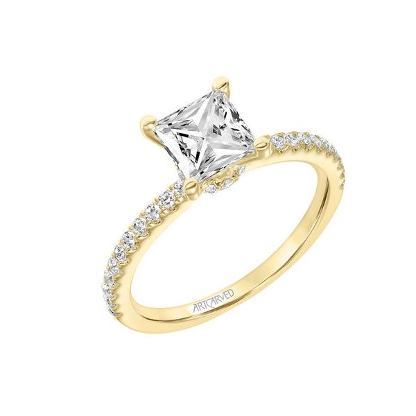 14k YG Prong Set Diamond Engagement Ring The Ring Austin Round Rock, TX