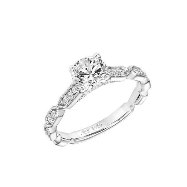 14k WG Prong Set Diamond Engagement Ring The Ring Austin Round Rock, TX