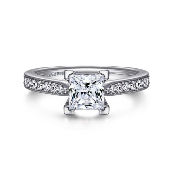 1/4CTW 14K White Gold Mined Diamond Channel Set Engagement Ring Image 2 The Ring Austin Round Rock, TX