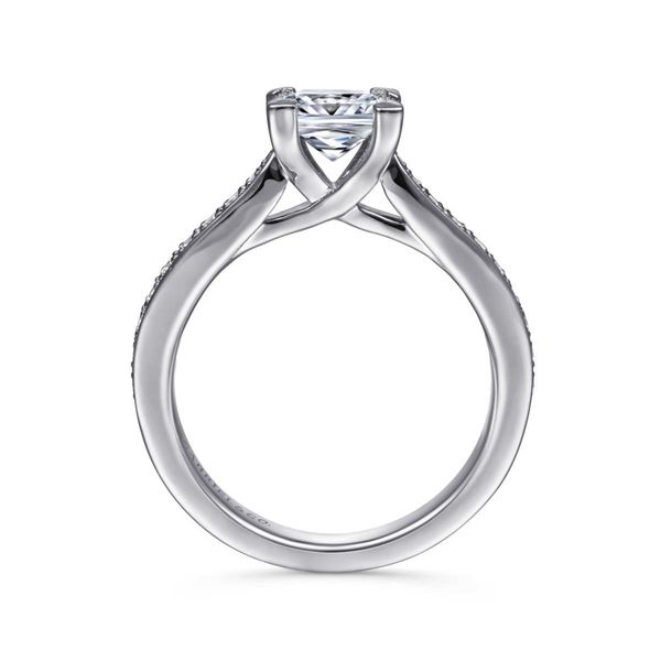 1/4CTW 14K White Gold Mined Diamond Channel Set Engagement Ring Image 3 The Ring Austin Round Rock, TX