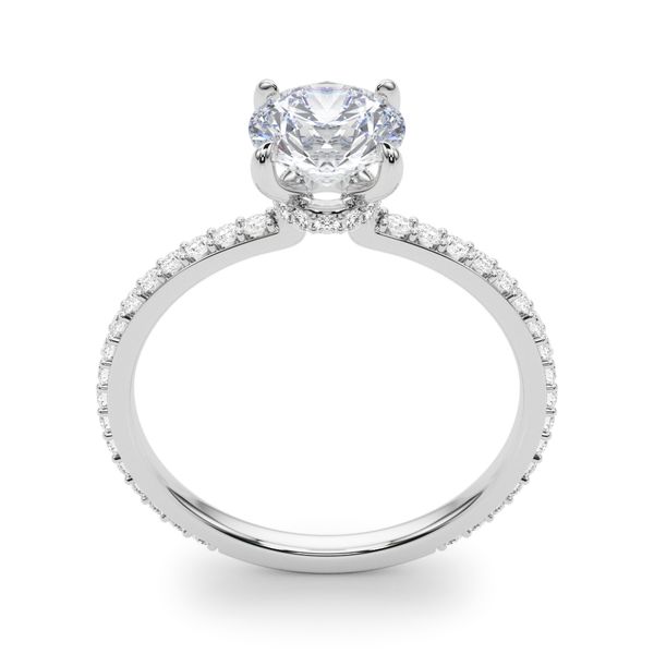 1/3CTW 14K White Gold With Mined diamond and hidden Halo Engagement Ring Image 5 The Ring Austin Round Rock, TX