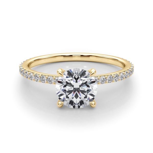 1/3CTW 14K Yellow Gold Mined Diamond Engagement Ring with Hidden Halo Image 3 The Ring Austin Round Rock, TX