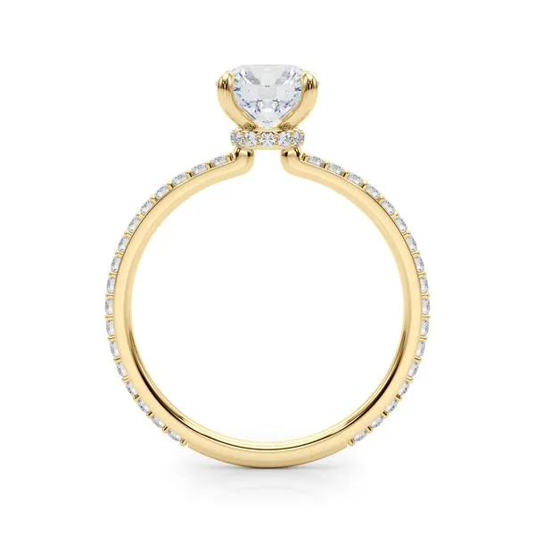 1/3CTW 14K Yellow Gold Mined Diamond Engagement Ring with Hidden Halo Image 4 The Ring Austin Round Rock, TX