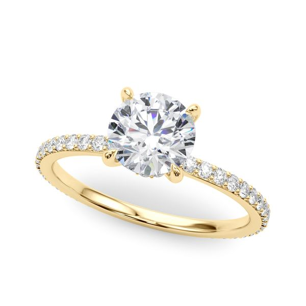 1/3CTW 14K Yellow Gold Mined Diamond Engagement Ring with Hidden Halo The Ring Austin Round Rock, TX