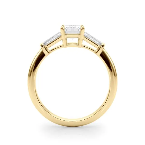 3/8CTW 14K Yellow Gold Baguette Tapered Three Stone Mined Diamond Engagement Ring Image 4 The Ring Austin Round Rock, TX