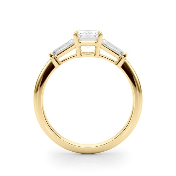 3/8CTW 14K Yellow Gold Baguette Tapered Three Stone Mined Diamond Engagement Ring Image 4 The Ring Austin Round Rock, TX