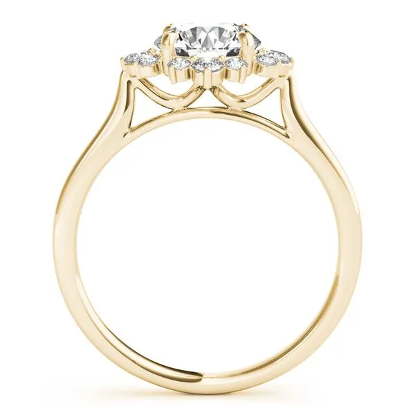 1/5CTW 14K Yellow Gold Diamond Halo Engagement Ring Image 4 The Ring Austin Round Rock, TX