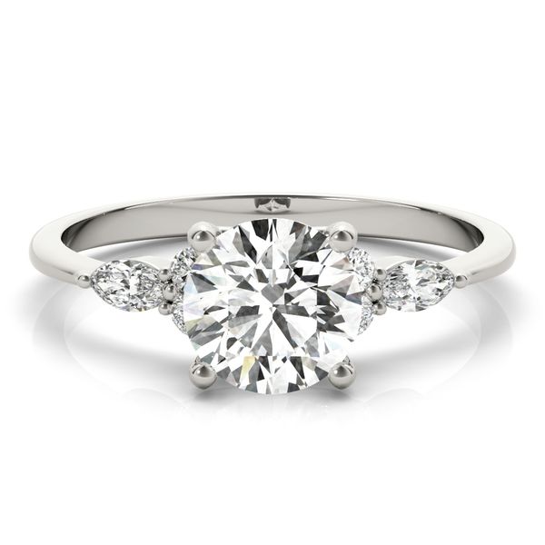 1/4CW 14K White Gold Three Stone With Mined Diamond Marquise East to West Engagement Ring Image 4 The Ring Austin Round Rock, TX