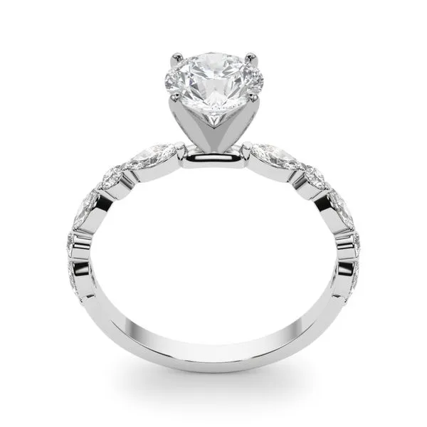 5/8CTW 14K WG Marquise And Round Alternating diamond Engagement Ring Image 2 The Ring Austin Round Rock, TX