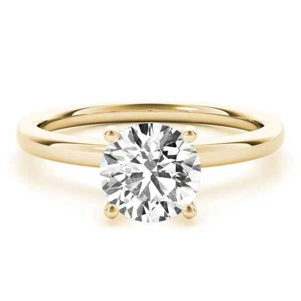 1/20CTW 14K YG Solitaire Mined Diamond Hidden Halo Engagement Ring Image 4 The Ring Austin Round Rock, TX