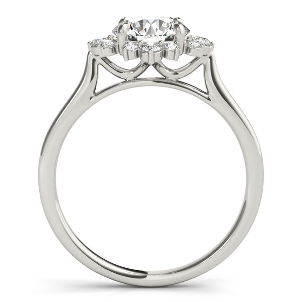 1/5CT 14K White Gold Round Center Mined Diamond Halo Engagement Ring Image 4 The Ring Austin Round Rock, TX