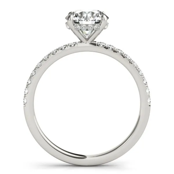 1/4CT 14K White Gold Mined Diamond Hidden Halo Engagement Ring Image 4 The Ring Austin Round Rock, TX