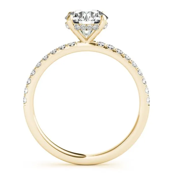 1/4CT 14K Yellow Gold Mined Diamond Hidden Halo Engagement Ring Image 3 The Ring Austin Round Rock, TX