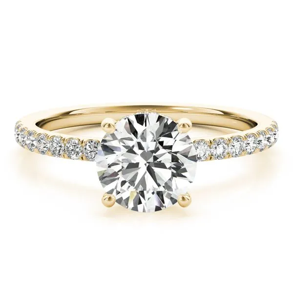 1/4CT 14K Yellow Gold Mined Diamond Hidden Halo Engagement Ring Image 4 The Ring Austin Round Rock, TX