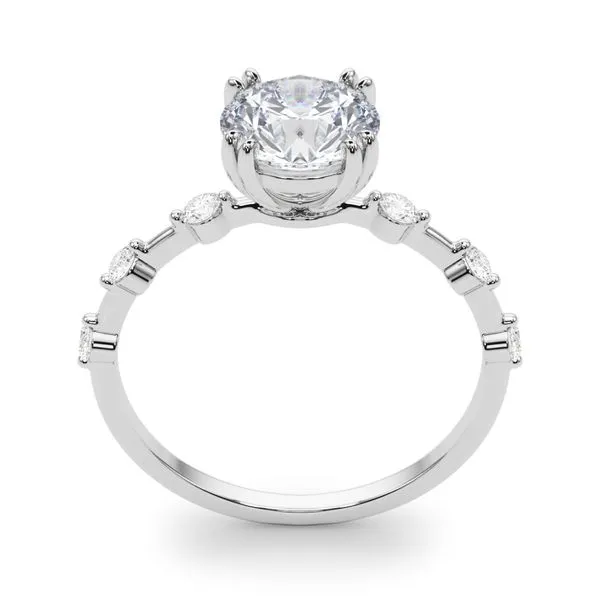 1/5CTW 14K WG Round Shared Prong Separated Ascending Diamond Engagement Ring Image 2 The Ring Austin Round Rock, TX