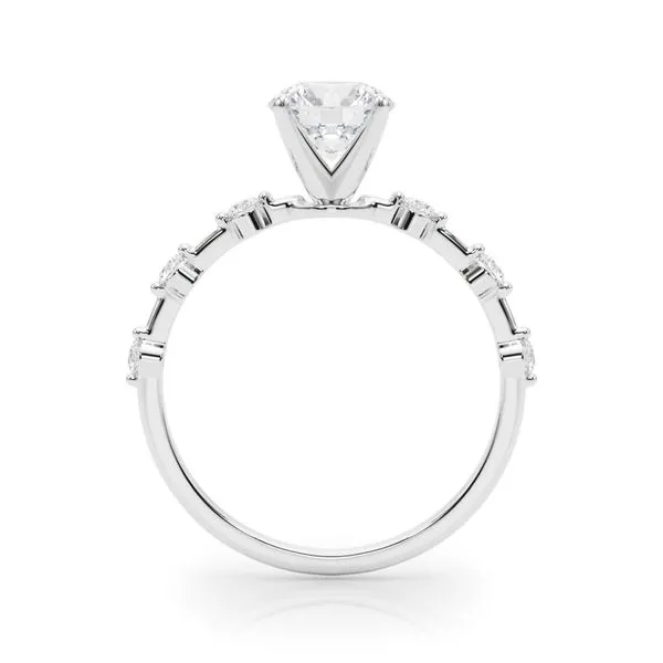 1/5CTW 14K WG Round Shared Prong Separated Ascending Diamond Engagement Ring Image 3 The Ring Austin Round Rock, TX