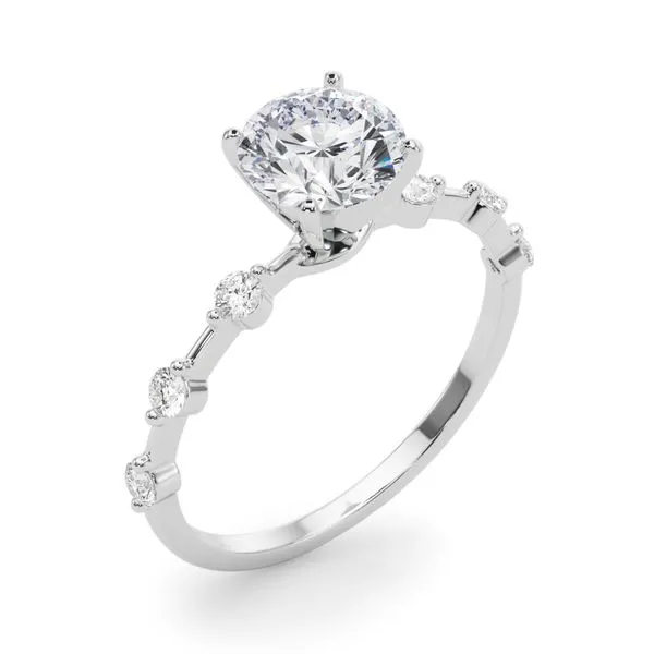 1/5CTW 14K WG Round Shared Prong Separated Ascending Diamond Engagement Ring Image 5 The Ring Austin Round Rock, TX