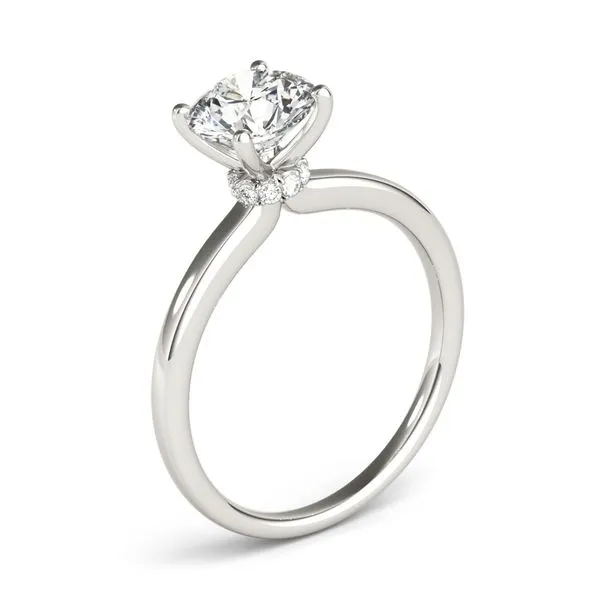 1/20CTW 14K WG Solitaire Mined Diamond Hidden Halo Engagement Ring GH,SI1-SI2 Image 2 The Ring Austin Round Rock, TX