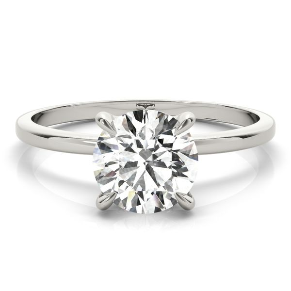 1/8CTW 14K WG Staggered Mined Diamond Hidden Halo Engagement Ring GH,SI1-SI2 Image 4 The Ring Austin Round Rock, TX