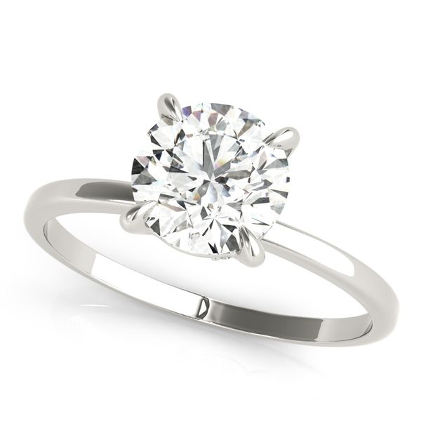 1/8CTW 14K WG Staggered Mined Diamond Hidden Halo Engagement Ring GH,SI1-SI2 The Ring Austin Round Rock, TX