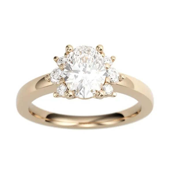 1/5CTW 14K RG Mined Diamond Accented Three Stone On Each Side Engagement Ring Image 2 The Ring Austin Round Rock, TX
