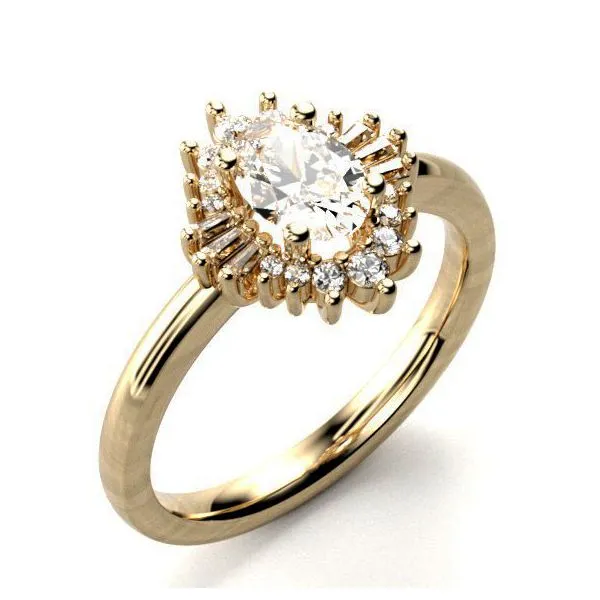 1/5CTW 14KT RG Mined Diamond Antique Style Multi Stone Halo Engagement Ring Image 3 The Ring Austin Round Rock, TX