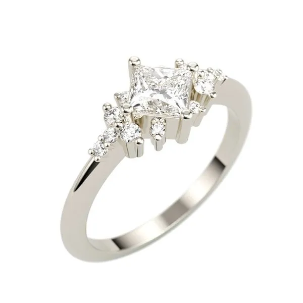 1/5CTW 14KT WG Mined Diamond Antique Floral Engagement Ring The Ring Austin Round Rock, TX