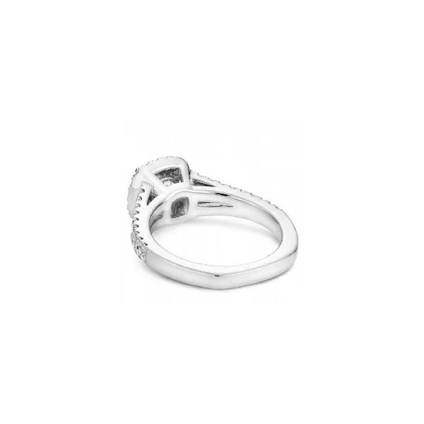 3/8CTW 14K WG Mined Diamond Halo With Split Shank Engagement Ring Image 3 The Ring Austin Round Rock, TX