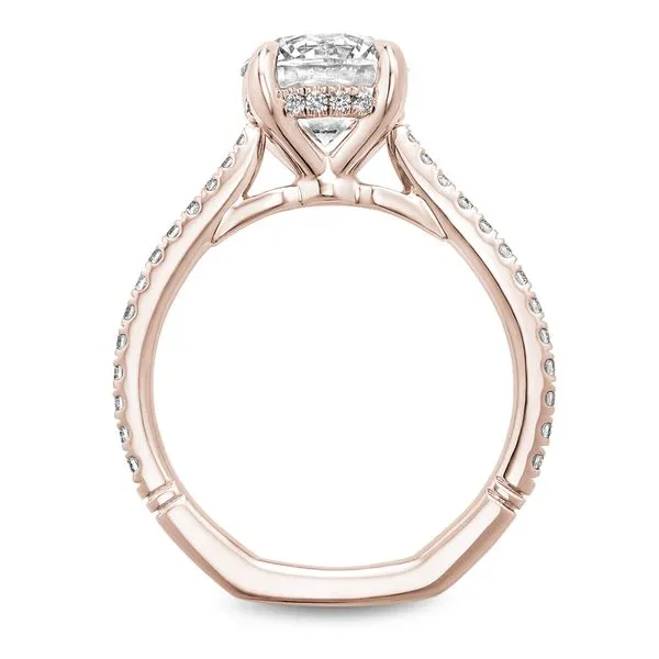1/3CTW 14K RG Mined Diamond Accented Hidden Halo and Euro Shank Engagement Ring Image 4 The Ring Austin Round Rock, TX