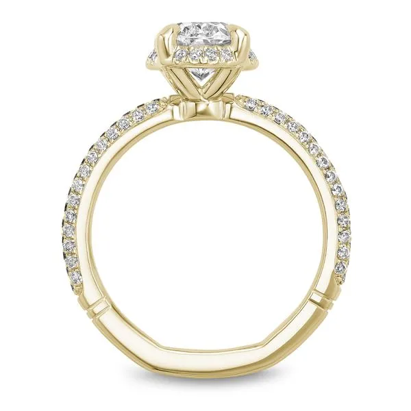 1/2CTW 14KT YG Mined Diamond Hidden Halo Pave Euro Shank Engagement Ring Image 4 The Ring Austin Round Rock, TX