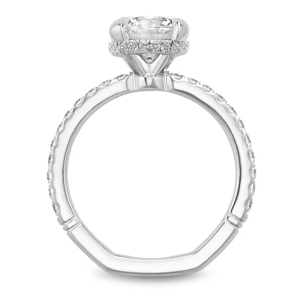 3/8CTW 14K WG Mined Diamond Hidden Halo Euro Shank Image 4 The Ring Austin Round Rock, TX